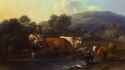 Nicolaes Berchem Peasants with Cattle fording a Stream