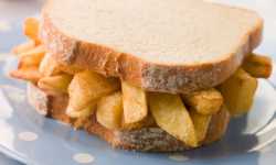 briish food chip butty