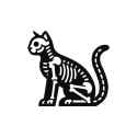 skeleton-dead-cat-animal-logo-60