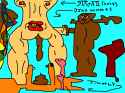 abstract surrealism project from the 6th grade