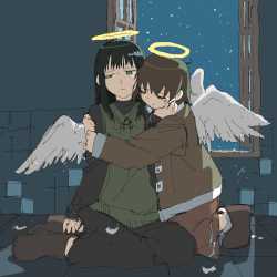 __rakka_and_reki_haibane_renmei_drawn_by_tsukumizu_yuu__bd203492b03f130b9899e37f4cfd9125