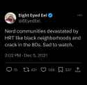 Nerd communities devastated by HRT like black neighborhoods and crack in the 80s [square]