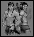 davidkawena Black_and_White_Warriors_by_davidkawena