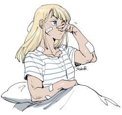 Bandaged Or slightly injured boy posting