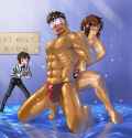 ___ hetalia) male mask muscle open_mouth referee sadiq_annan thong turkey